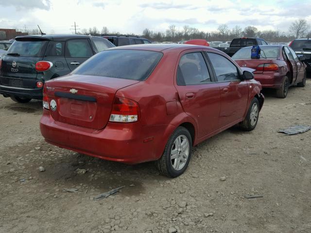 KL1TG56696B555728 - 2006 CHEVROLET AVEO LT RED photo 4