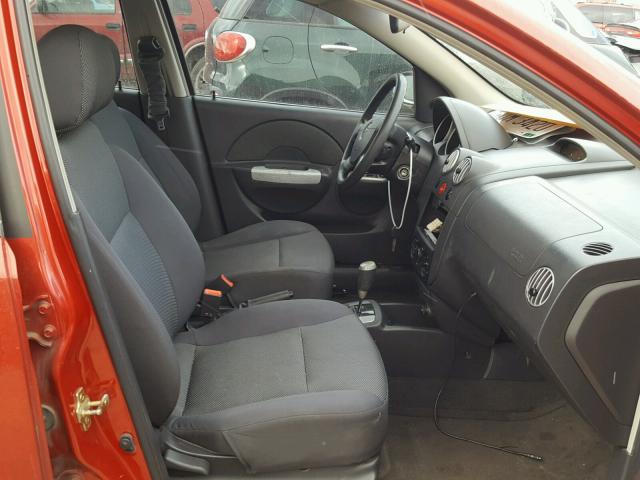 KL1TG56696B555728 - 2006 CHEVROLET AVEO LT RED photo 5