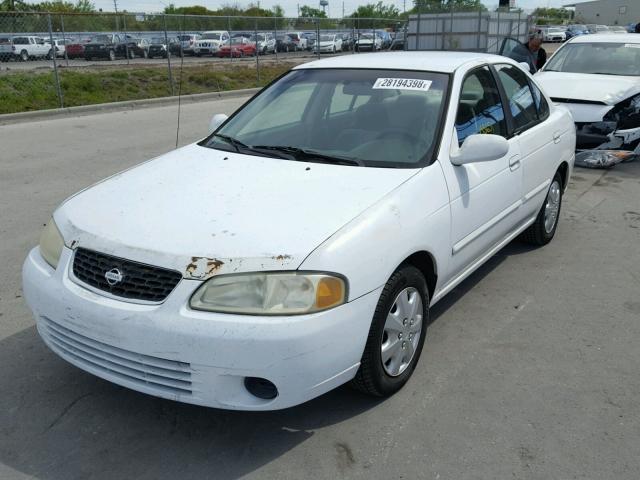 3N1CB51D92L623373 - 2002 NISSAN SENTRA XE WHITE photo 2