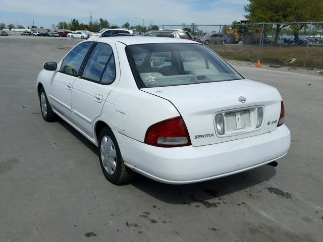 3N1CB51D92L623373 - 2002 NISSAN SENTRA XE WHITE photo 3