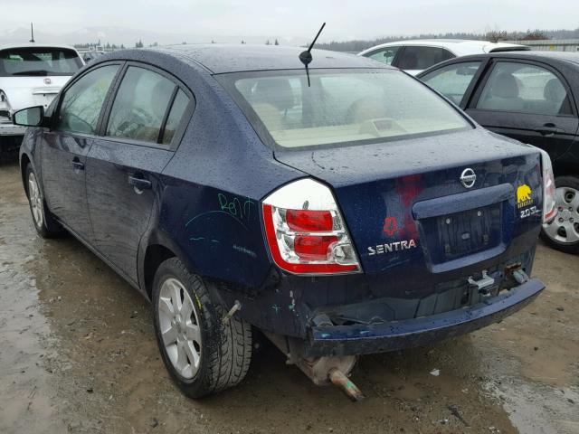 3N1AB61EX7L680386 - 2007 NISSAN SENTRA BLUE photo 3