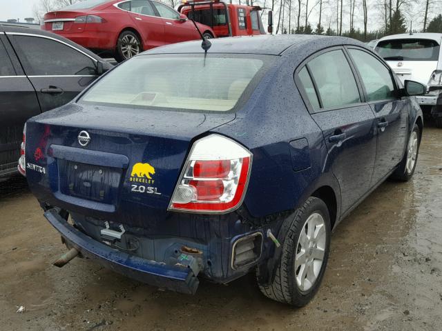 3N1AB61EX7L680386 - 2007 NISSAN SENTRA BLUE photo 4