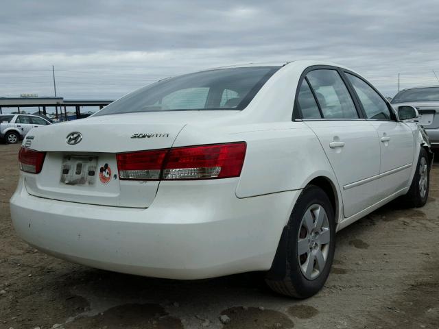 5NPET46C87H223809 - 2007 HYUNDAI SONATA GLS WHITE photo 4