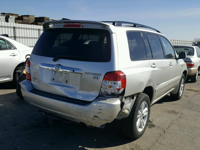 JTEEW21AX70039725 - 2007 TOYOTA HIGHLANDER SILVER photo 4