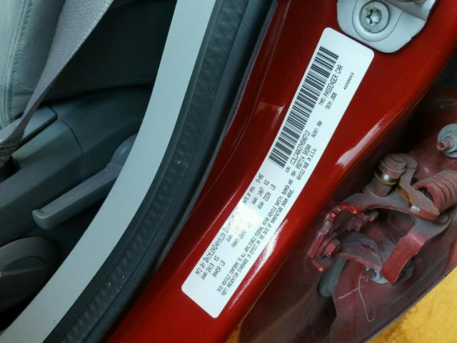 1C3LC46K27N506712 - 2007 CHRYSLER SEBRING BURGUNDY photo 10