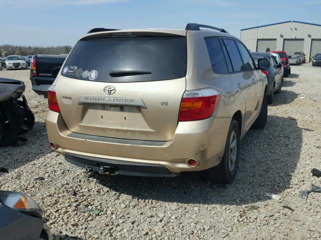 JTEDS41A782046768 - 2008 TOYOTA HIGHLANDER TAN photo 4