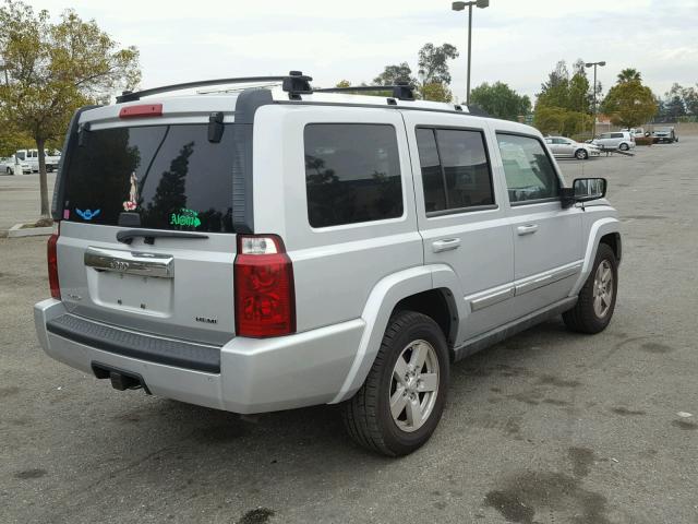 1J8HH58227C589178 - 2007 JEEP COMMANDER SILVER photo 4