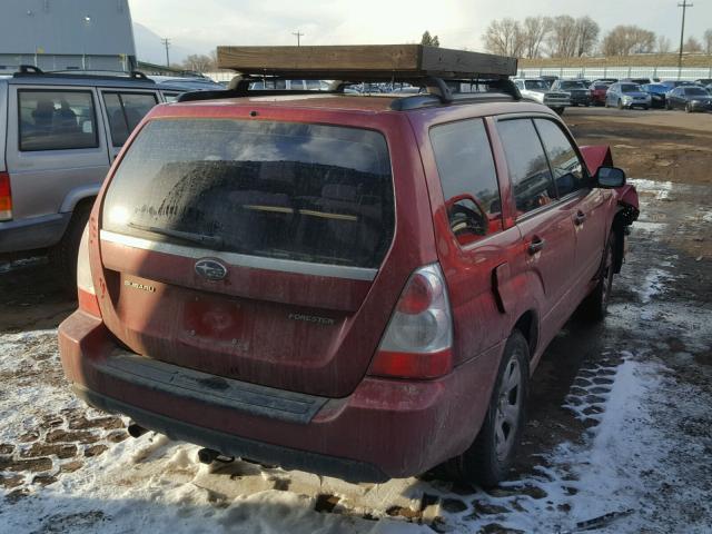 JF1SG63687G733234 - 2007 SUBARU FORESTER 2 RED photo 4