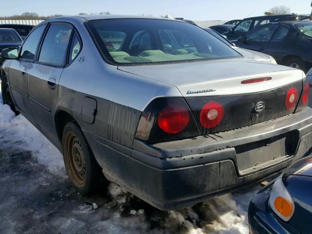 2G1WF52EX49447258 - 2004 CHEVROLET IMPALA SILVER photo 3