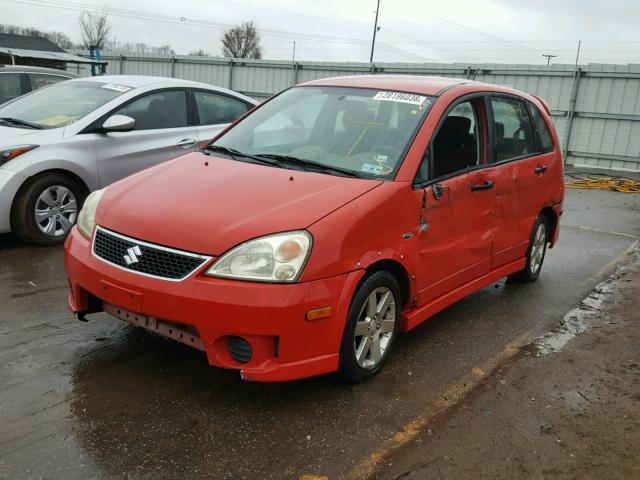 JS2RD62H065350442 - 2006 SUZUKI AERIO RED photo 2