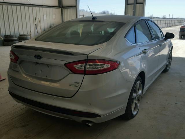 3FA6P0HD3ER365377 - 2014 FORD FUSION SE SILVER photo 4