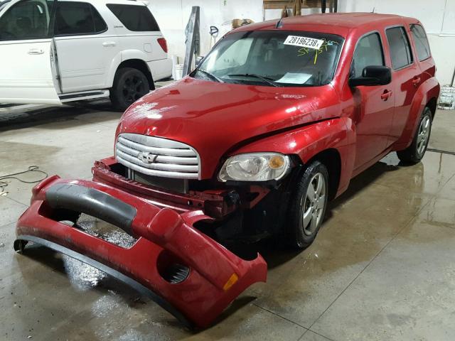 3GNBAADB2AS592803 - 2010 CHEVROLET HHR LS RED photo 2
