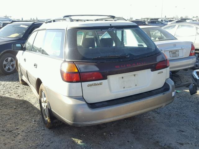 4S3BH675627613515 - 2002 SUBARU LEGACY OUT WHITE photo 3