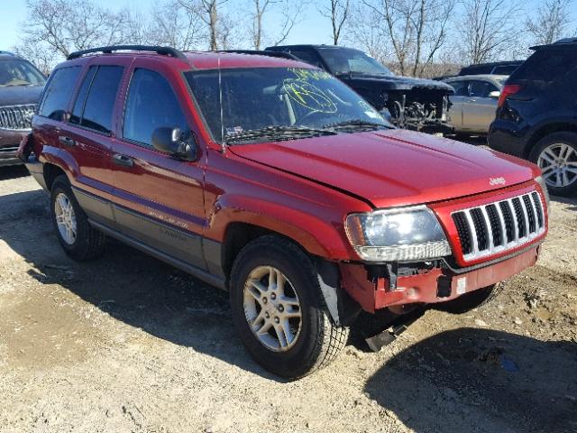 1J4GW48S24C126143 - 2004 JEEP GRAND CHER RED photo 1