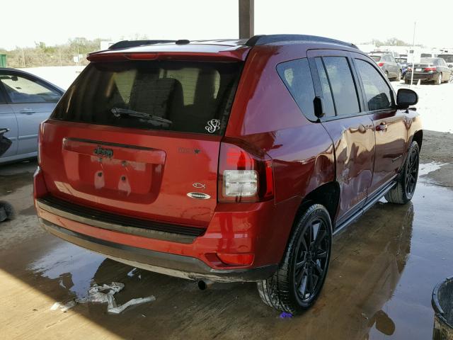 1C4NJCBA4FD319123 - 2015 JEEP COMPASS SP RED photo 4