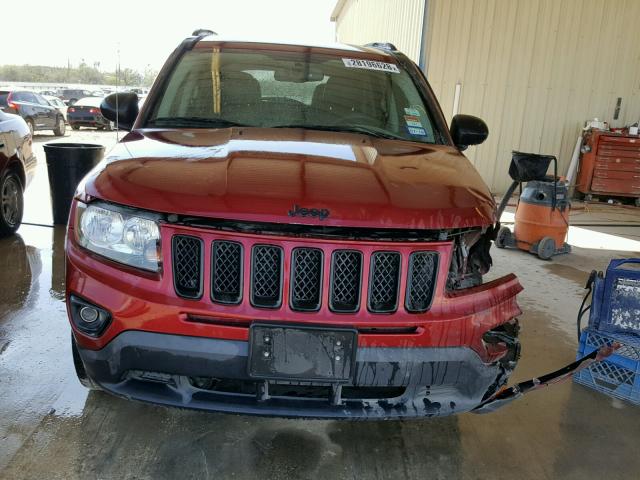 1C4NJCBA4FD319123 - 2015 JEEP COMPASS SP RED photo 9