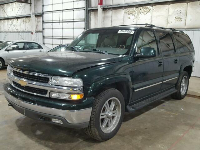 1GNFK16T91J291001 - 2001 CHEVROLET SUBURBAN K GREEN photo 2