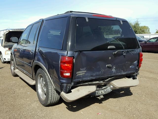 1FMRU17L31LB49354 - 2001 FORD EXPEDITION BLUE photo 3