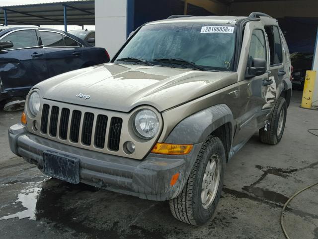 1J4GL48K87W512271 - 2007 JEEP LIBERTY SP TAN photo 2