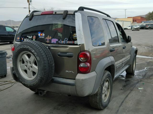 1J4GL48K87W512271 - 2007 JEEP LIBERTY SP TAN photo 4