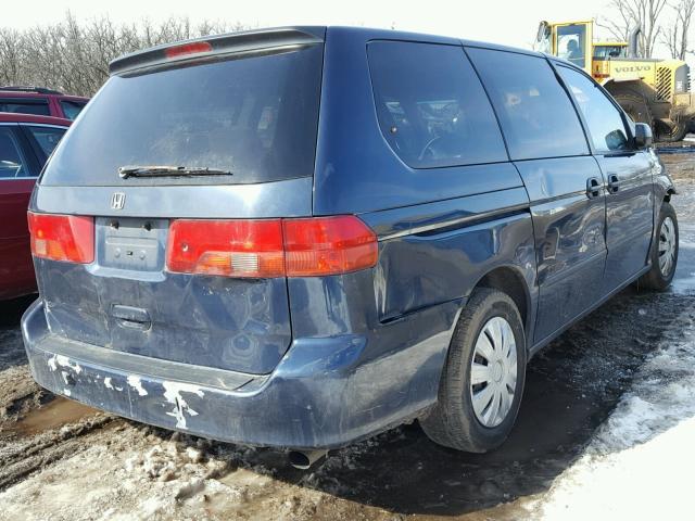 2HKRL1858YH500958 - 2000 HONDA ODYSSEY LX BLUE photo 4