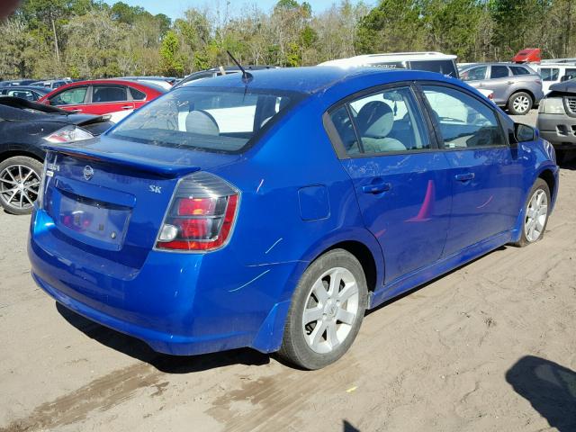 3N1AB6APXAL695513 - 2010 NISSAN SENTRA 2.0 BLUE photo 4