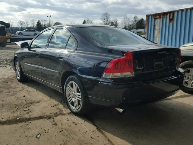 YV1RS592082694637 - 2008 VOLVO S60 2.5T BLUE photo 3