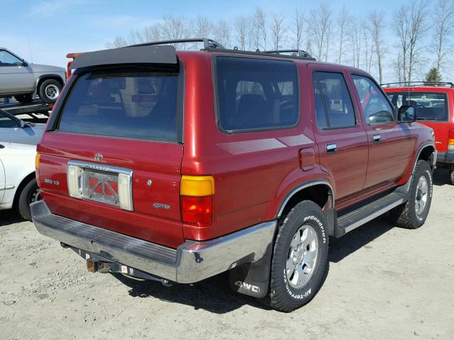 JT3VN39W8P0127058 - 1993 TOYOTA 4RUNNER VN RED photo 4