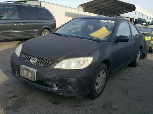 1HGEM22145L058048 - 2005 HONDA CIVIC DX V BLACK photo 2