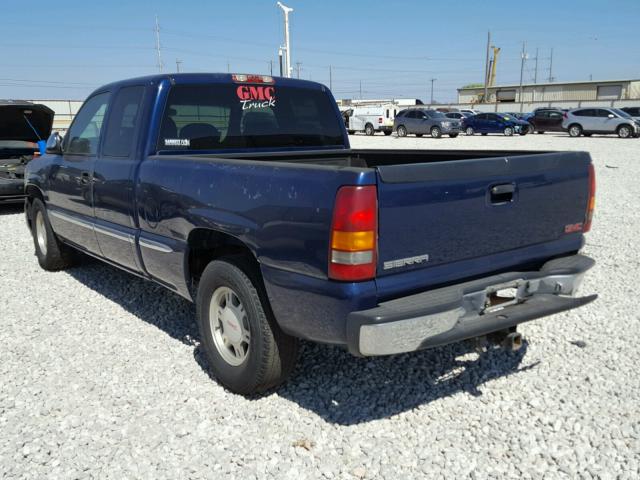 2GTEC19T611318162 - 2001 GMC NEW SIERRA BLUE photo 3