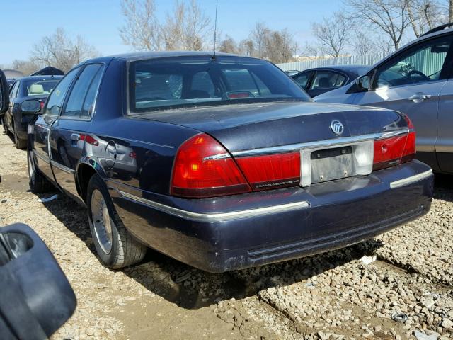 2MEFM75WXXX706987 - 1999 MERCURY GRAND MARQ BLUE photo 3