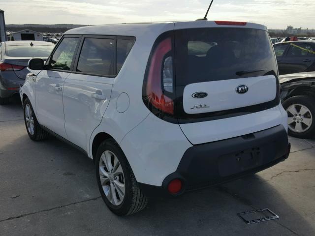 KNDJP3A52F7160201 - 2015 KIA SOUL + WHITE photo 3