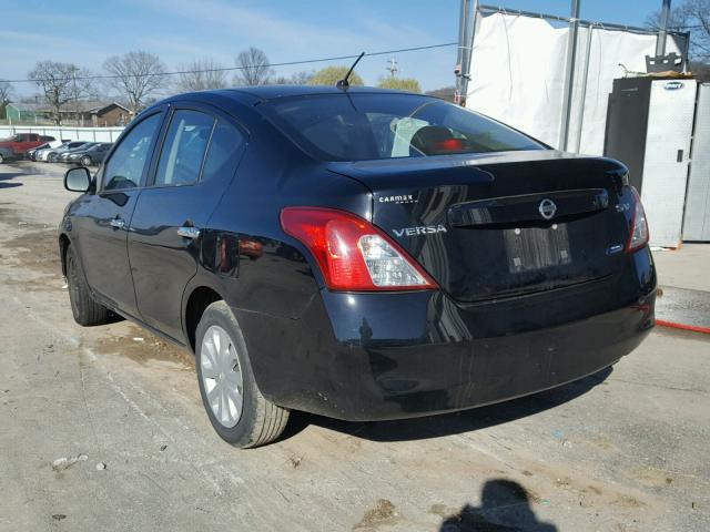 3N1CN7AP1CL859403 - 2012 NISSAN VERSA S BLACK photo 3