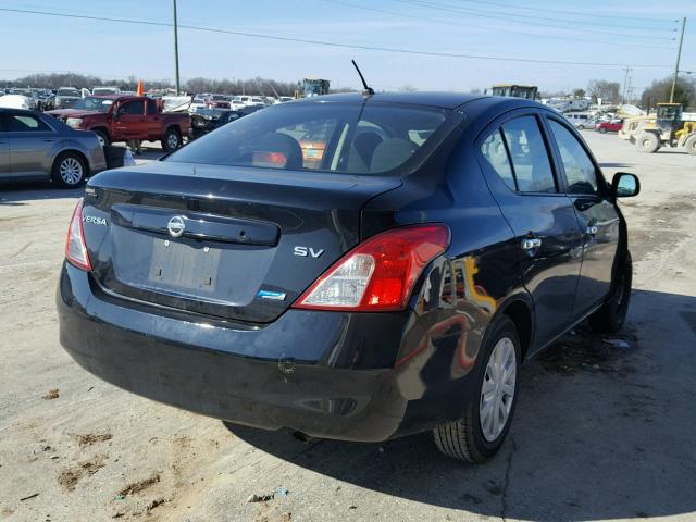 3N1CN7AP1CL859403 - 2012 NISSAN VERSA S BLACK photo 4