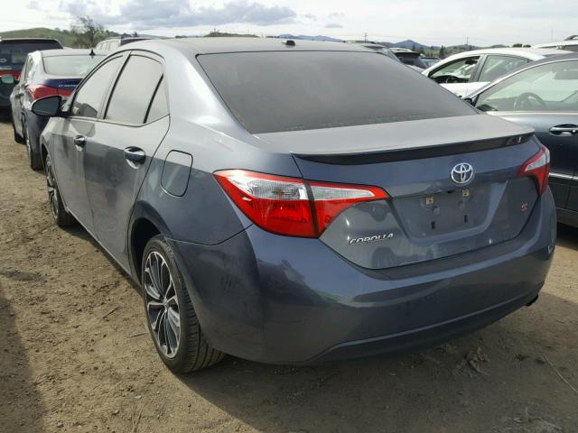 5YFBURHE2EP086880 - 2014 TOYOTA COROLLA L BLUE photo 3