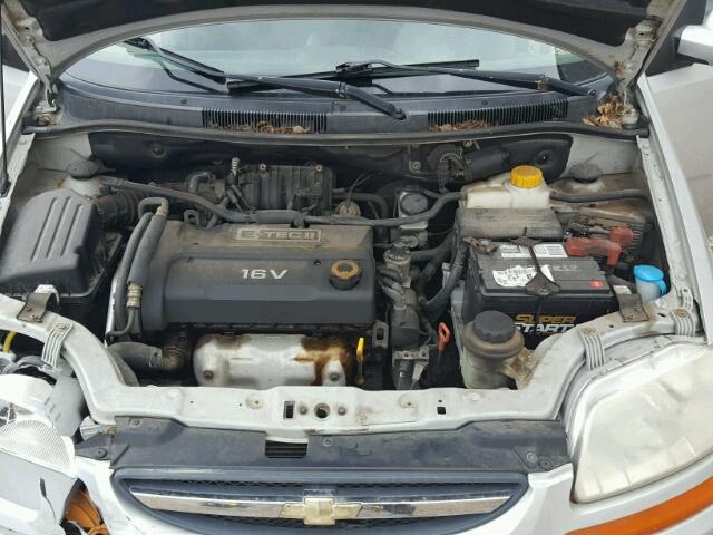KL1TD666X7B734523 - 2007 CHEVROLET AVEO BASE Srebrny zdjęcie 7