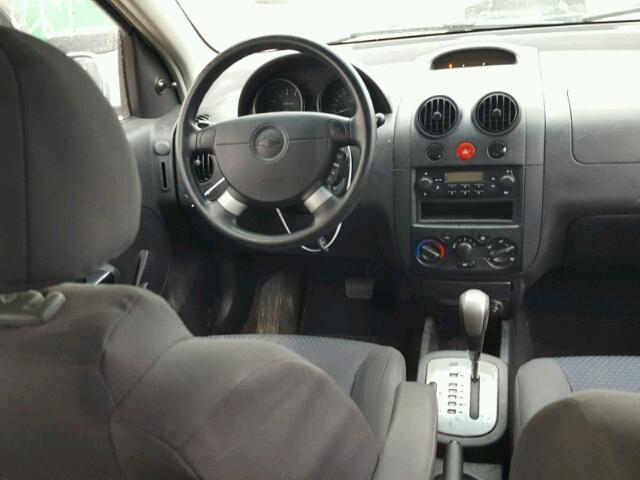 KL1TD666X7B734523 - 2007 CHEVROLET AVEO BASE Srebrny zdjęcie 9