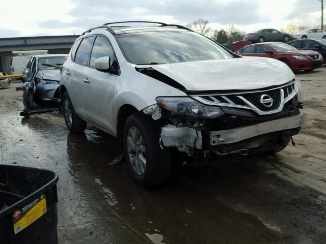 JN8AZ1MU7DW200653 - 2013 NISSAN MURANO S WHITE photo 1