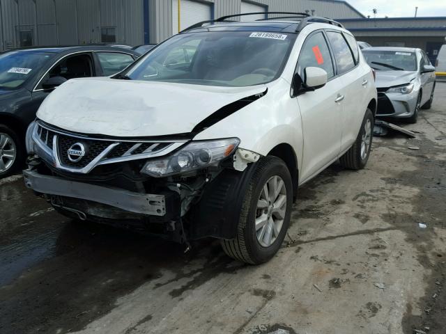 JN8AZ1MU7DW200653 - 2013 NISSAN MURANO S WHITE photo 2