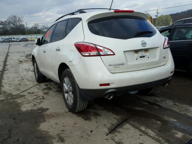 JN8AZ1MU7DW200653 - 2013 NISSAN MURANO S WHITE photo 3