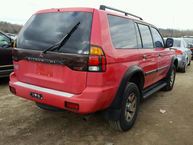 JA4LS31RX1P043138 - 2001 MITSUBISHI MONTERO SP RED photo 4