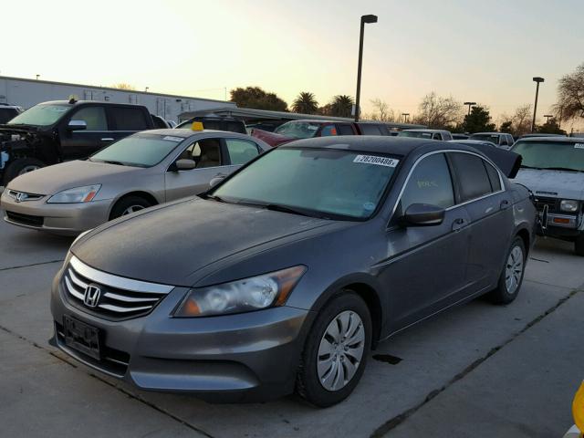 1HGCP2F38CA134146 - 2012 HONDA ACCORD LX GRAY photo 2