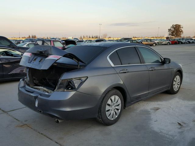 1HGCP2F38CA134146 - 2012 HONDA ACCORD LX GRAY photo 4