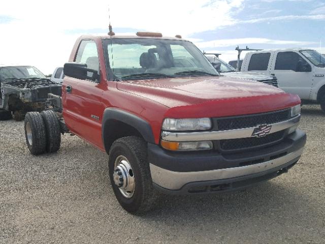 1GCJK34G91E302303 - 2001 CHEVROLET SILVERADO RED photo 1