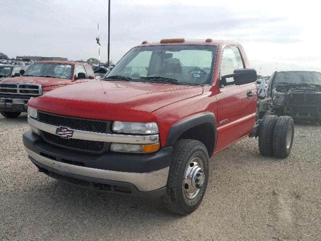 1GCJK34G91E302303 - 2001 CHEVROLET SILVERADO RED photo 2