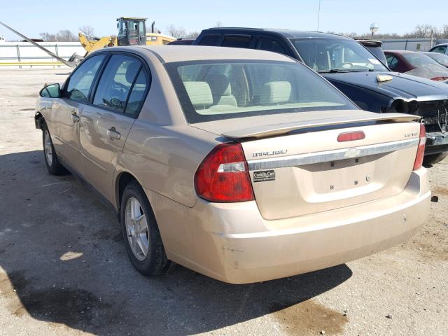 1G1ZT54875F128938 - 2005 CHEVROLET MALIBU LS ოქროსფერი ფოტო 3