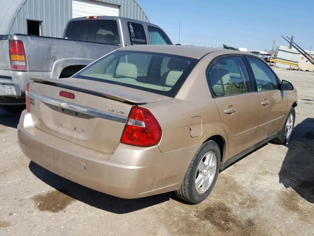 1G1ZT54875F128938 - 2005 CHEVROLET MALIBU LS ოქროსფერი ფოტო 4
