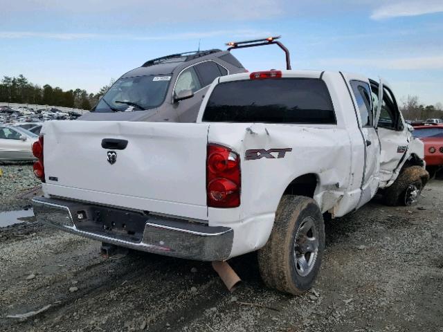 3D7KR29A38G105604 - 2008 DODGE RAM 2500 WHITE photo 4