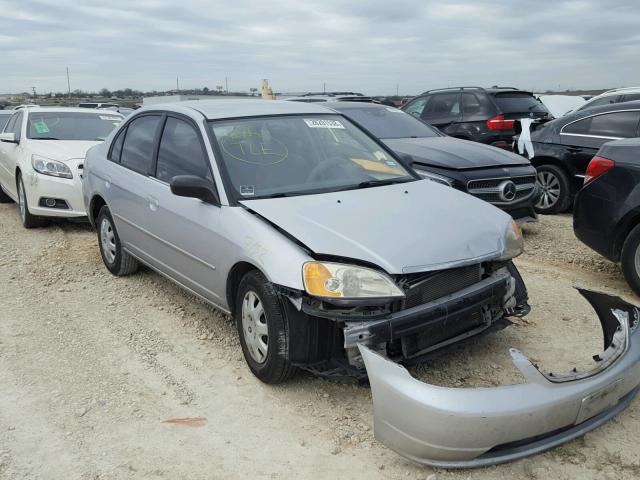 1HGES16552L048721 - 2002 HONDA CIVIC LX SILVER photo 1