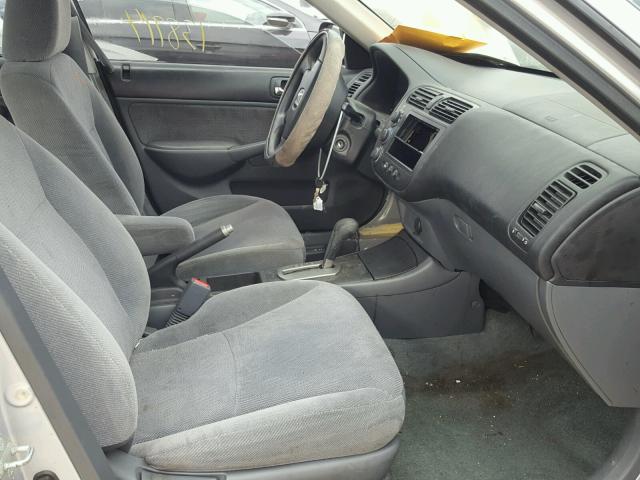 1HGES16552L048721 - 2002 HONDA CIVIC LX SILVER photo 5